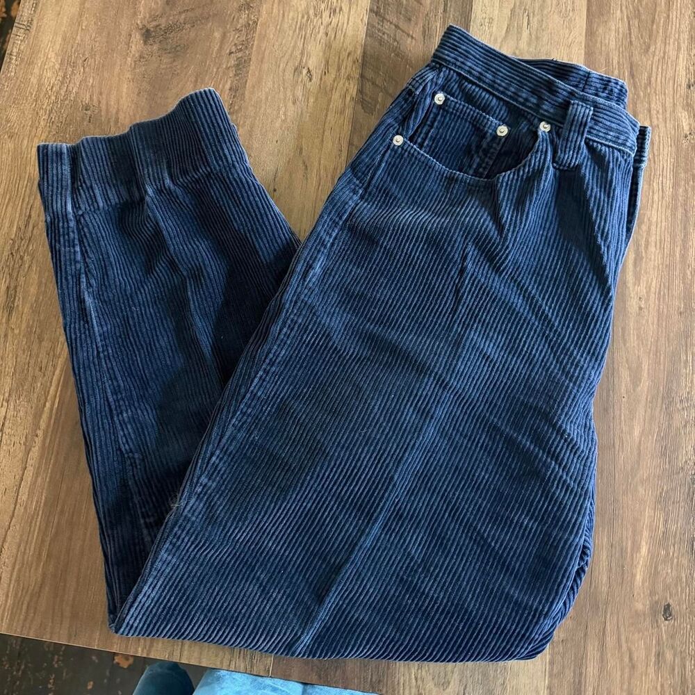 Vintage Kim Rogers navy corduroy pants